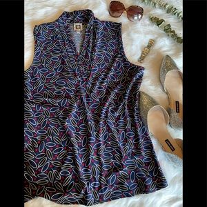 ANN KlEIN Blue Sleeveless blouse